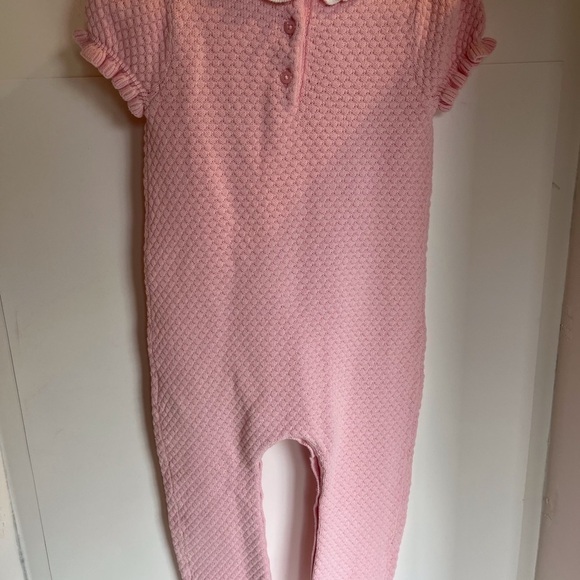 NWT Janie and Jack Sweet Knitted Pink Jumpsuit - Picture 8 of 11